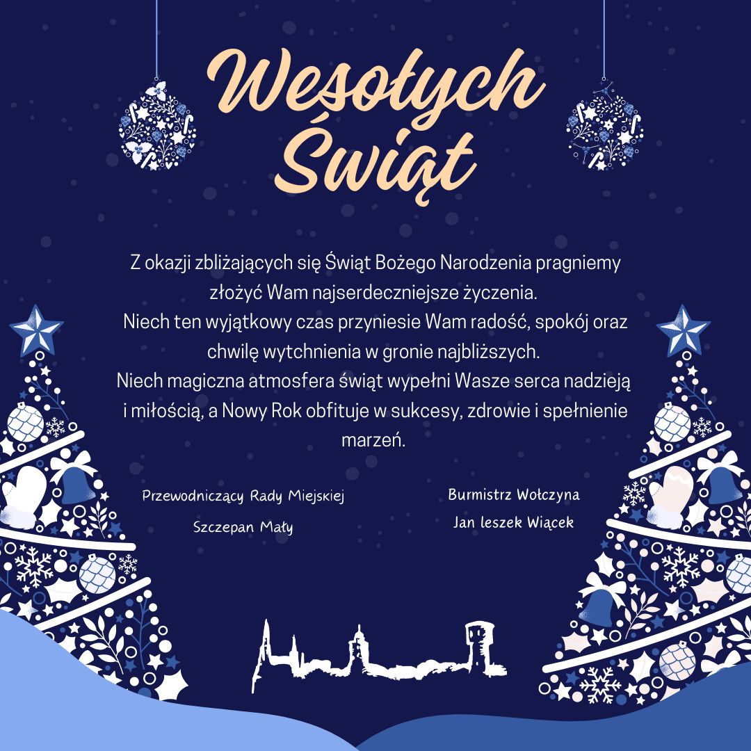 Blue and White Simple Christmas Party Instagram Post