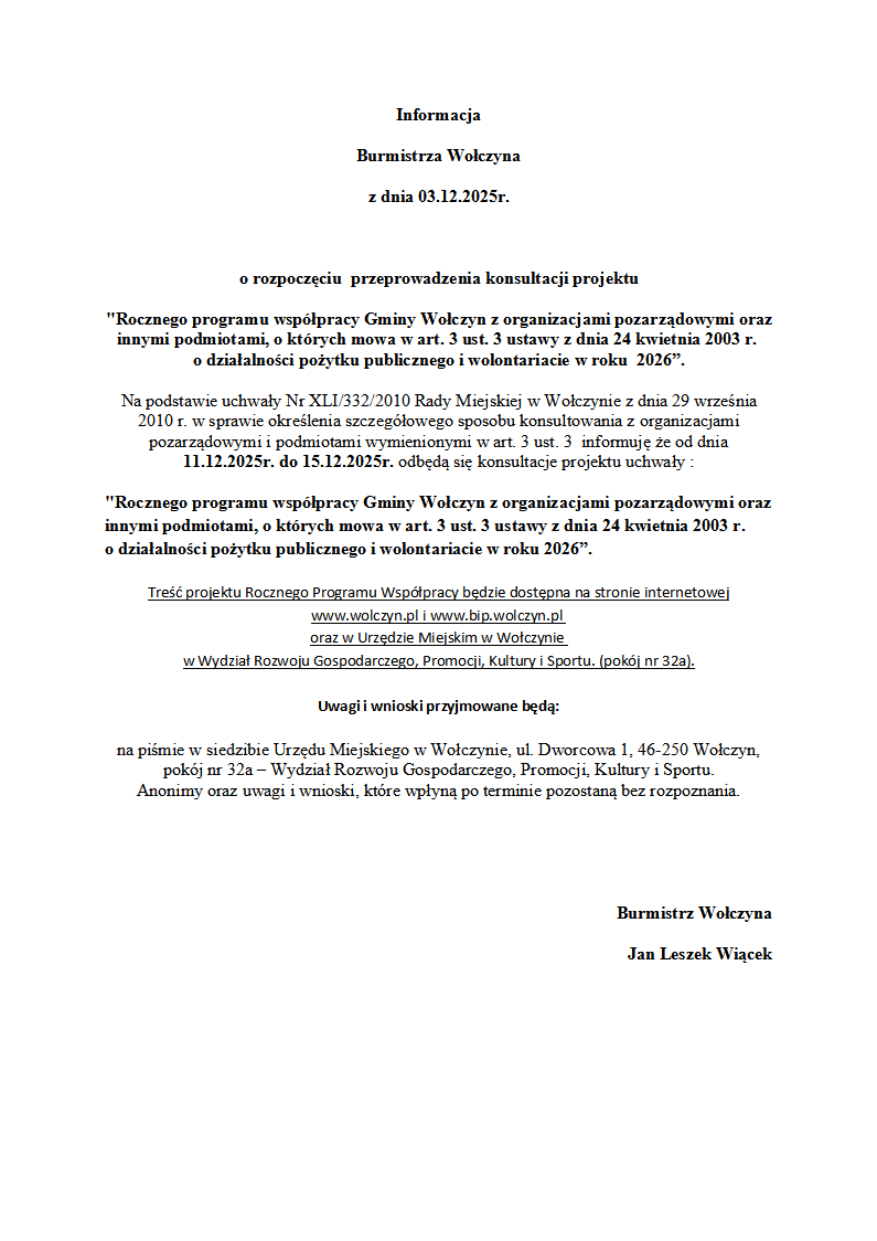 Ogłoszenie 2025